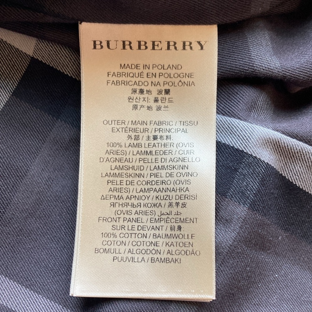 Burberry London leather/cotton, double breasted & belted trench coat - like new - Picture 11 of 15